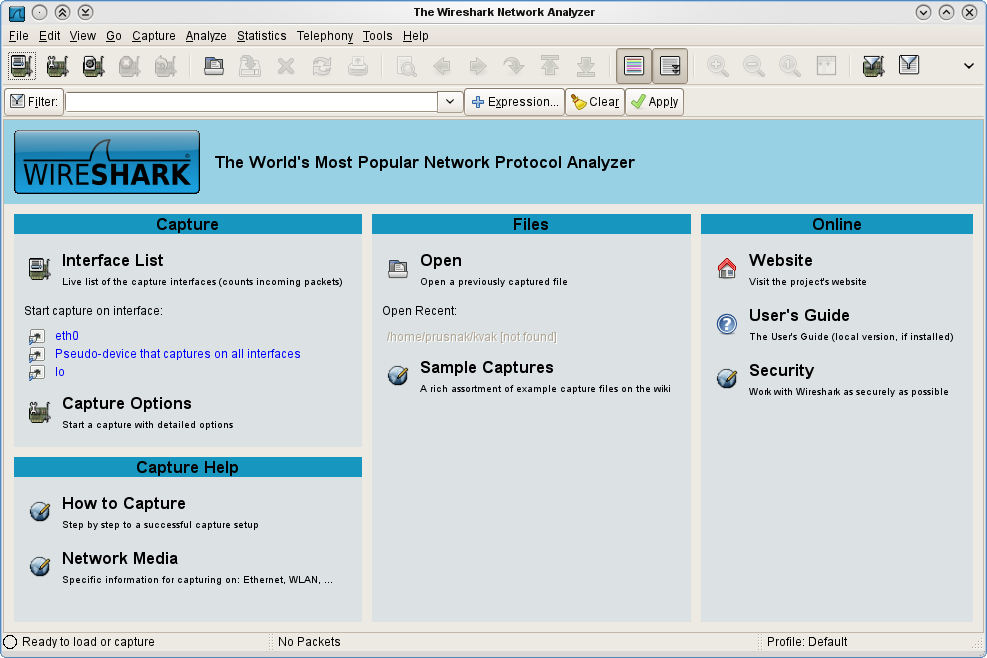 wireshark-start