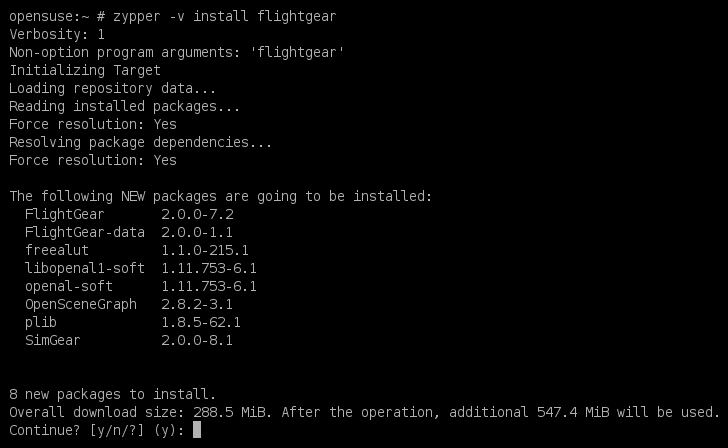 zypper-flightgear